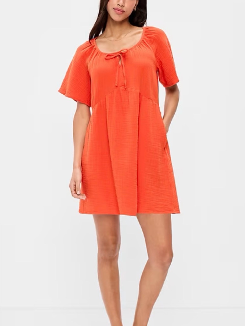 Old Navy Crinkle Gauze Flutter Sleeve Dress